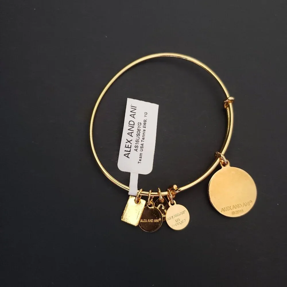 NWT Alex and Ani gold tennis bracelet 729